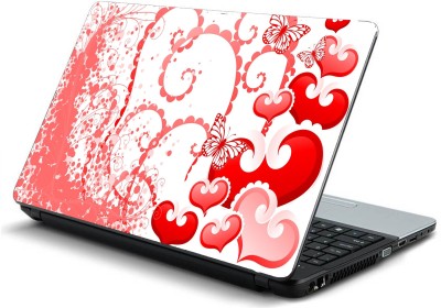 

Geek HEART BUTTERFLIES BACKGROUND VALENTINES DAY Laminated Vinyl Laptop Decal 15.6