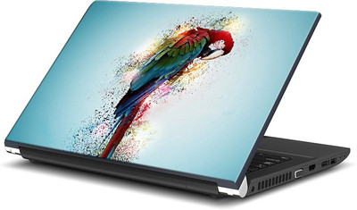 

ShopMantra Digital Parrot Color Splash Vinyl Laptop Decal 15.6
