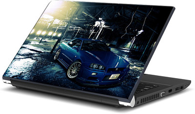 

ShopMantra Blue Luxury Car Vinyl Laptop Decal 15.6