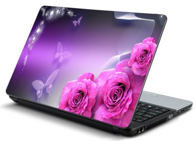 

Psycho Art Roses And Butterflies Vinyl Laptop Decal 15.6