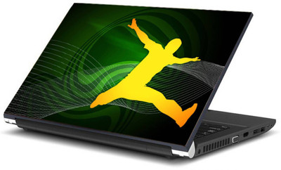 

Print Shapes Yellow man Jump Vinyl Laptop Decal 15.6
