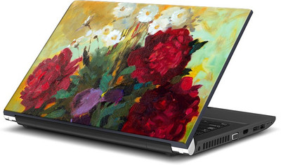 

ShopMantra Flowers in the Vase Crayon Paint Vinyl Laptop Decal 15.6