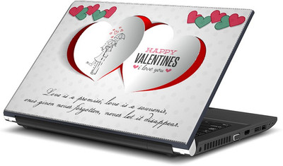 

ShopMantra Couple In Umbrella Hearts Design Skin Vinyl Laptop Decal 15.6