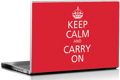 Seven Rays Keep Calm & Carry On Vinyl Laptop Decal 15.6