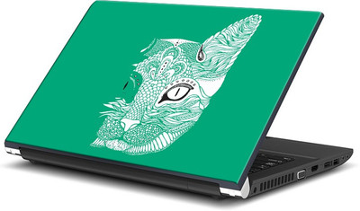

ShopMantra Half Faced Cat Illustration Vinyl Laptop Decal 15.6