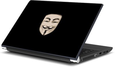 

ShopMantra Anonymous Face Mask Minimal Vinyl Laptop Decal 15.6