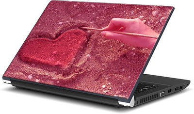 

ShopMantra Heart Design on Sand Vinyl Laptop Decal 15.6