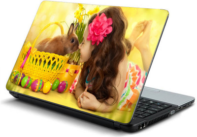 

Geek EASTER EGGS RABBIT GIRL Laminated Vinyl Laptop Decal 15.6