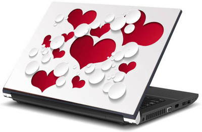 

Print Shapes 3d red and white heart Vinyl Laptop Decal 15.6