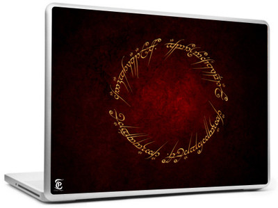

Print Shapes Golden ring with red abstract Vinyl Laptop Decal 15.6