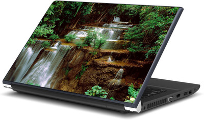 Artifa Waterfall in Green landscape Vinyl Laptop Decal 15.6