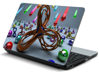 

Geek METAL MULTICOLORED BALLOONS Laminated Vinyl Laptop Decal 15.6