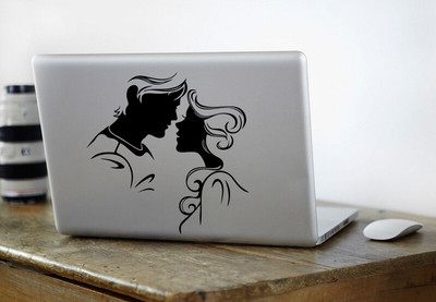 Decor Kafe Love Couples Abstract Art Sticker Self Adhesive Vinyl Laptop Decal 15.6