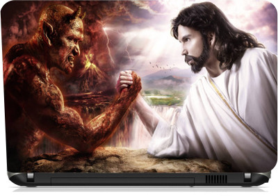 

Print Shapes Jesus vs devil Vinyl Laptop Decal 15.6