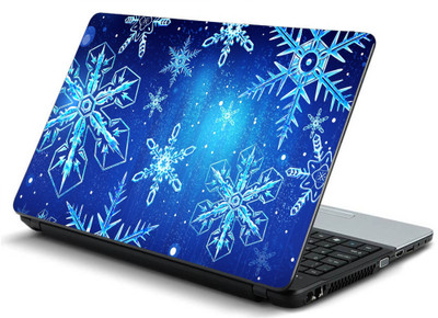 

Geek background snowflakes snow winter HQ Laminated Vinyl Laptop Decal 15.6