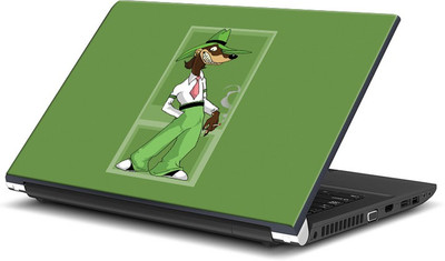 

ShopMantra Green Fox Smoking Character Vinyl Laptop Decal 15.6