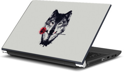 

ShopMantra Fox with Rose Vinyl Laptop Decal 15.6