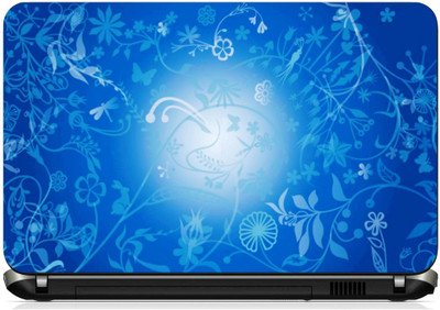 

Geek Blue Floral Jungle theme Laminated Vinyl Laptop Decal 15.6