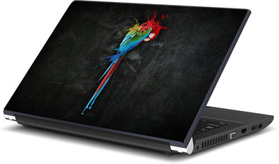 

ShopMantra Parrot Color Splash Digital Design Vinyl Laptop Decal 15.6