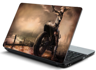 

Geek FREEDOM FIGHTERS GIRL PISTOL Laminated Vinyl Laptop Decal 15.6