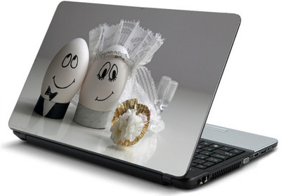 

Geek EGGS WEDDING EASTER DECORATION COUPLE Laminated Vinyl Laptop Decal 15.6