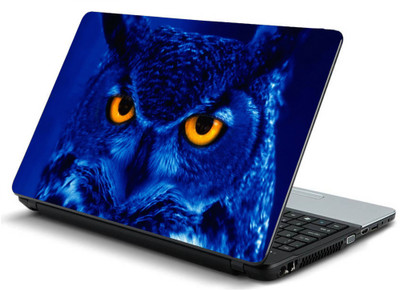 

Geek OWL PREDATOR BIRD NIGHT YELLOW EYES Laminated Vinyl Laptop Decal 15.6