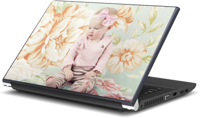 

Artifa Cute Baby with pink bow Vinyl Laptop Decal 15.6
