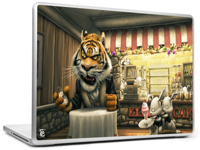 

Print Shapes Angry tiger cartoon Vinyl Laptop Decal 15.6