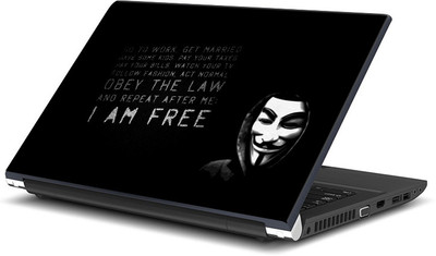 

ShopMantra Anonymous I Am Free Vinyl Laptop Decal 15.6