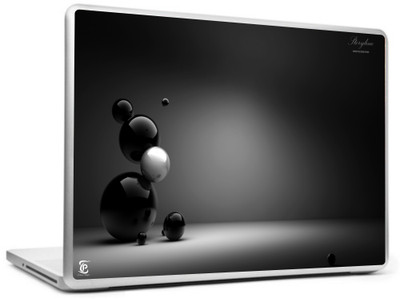 

Print Shapes 3d Black & white bubbles Vinyl Laptop Decal 15.6
