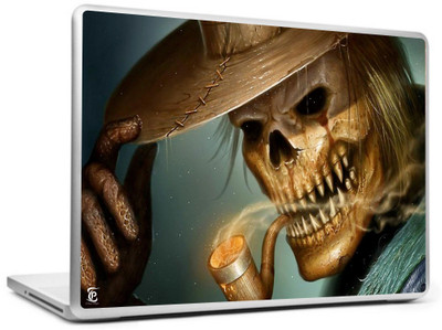 

Print Shapes Smoking skull with hat Vinyl Laptop Decal 15.6