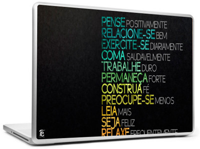 

Print Shapes Pense positivamente Vinyl Laptop Decal 15.6