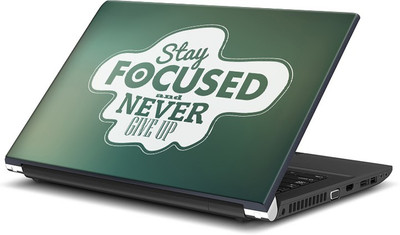 

ShopMantra Stay Focused & Never Give Up Vinyl Laptop Decal 15.6