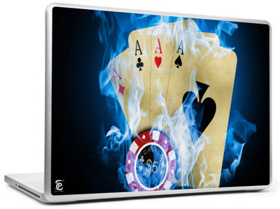 

Print Shapes Blue flame cards Vinyl Laptop Decal 15.6