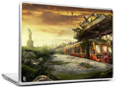

Print Shapes Old city with train Vinyl Laptop Decal 15.6