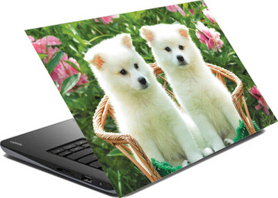 

hifex two cute dogs vinyl Laptop Decal 15.6