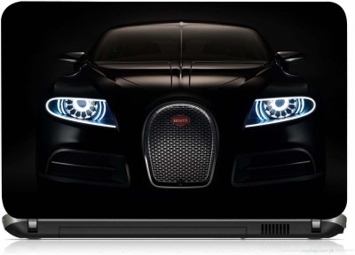 VI COLLECTIONS BUGATI CAR FRONT VIEW PRINTED VINYL Laptop Decal 15.5