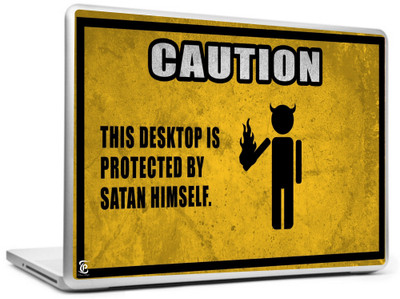 

Print Shapes Caution Vinyl Laptop Decal 15.6