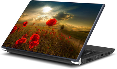 Artifa Red Flowers in sunlight Vinyl Laptop Decal 15.6