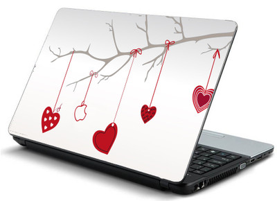 

Geek VALENTINES DAY HEART BRANCH ORNAMENTS LOVE Laminated Vinyl Laptop Decal 15.6