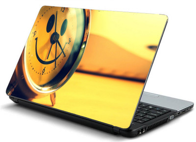 

Geek clock smiley face HQ Laminated Vinyl Laptop Decal 15.6
