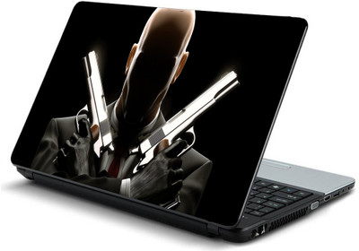 

Geek HITMAN PISTOLS BALD SUIT AGENT Laminated Vinyl Laptop Decal 15.6