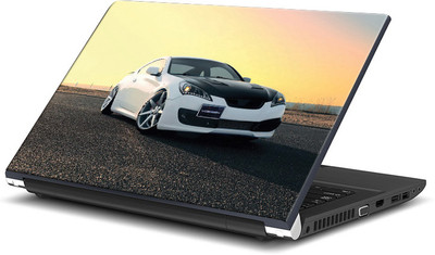

ShopMantra White and Grey Sports Car Vinyl Laptop Decal 15.6