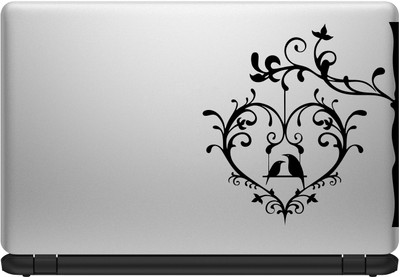 

Decor Kafe Love Birds In Heart Shaped Cage Laptop Sticker Self Adhesive Vinyl Laptop Decal 15.6
