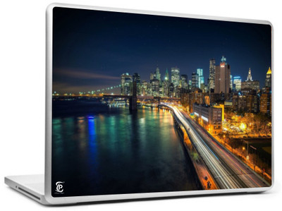 

Print Shapes Bridge on river Vinyl Laptop Decal 15.6