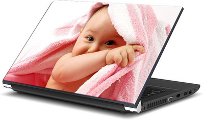 

ShopMantra Little Baby Boy Under Towel Vinyl Laptop Decal 15.6