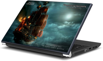 Artifa Blackbeard Ship in Pirates of the Caribbean Vinyl Laptop Decal 15.6