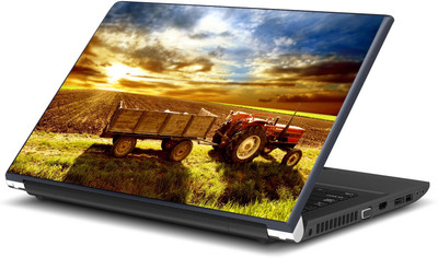 Artifa Tractor in the fields Vinyl Laptop Decal 15.6
