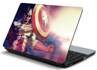 

Geek Captain America Saving Himself HQ Laminated Vinyl Laptop Decal 15.6