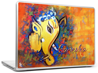 

Print Shapes Lord Ganesha with colourfull abstract Vinyl Laptop Decal 15.6